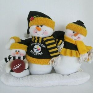 NEW Pittsburgh Steelers Plush Snow Family Weighted NFL Licensed Christmas Footba